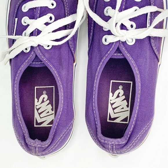 *SOLD* Vans Off The Wall Womens Size 7 Low Top Purple White - Picture 8 of 16